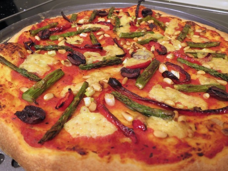 Pizza with vegan mozzarella
